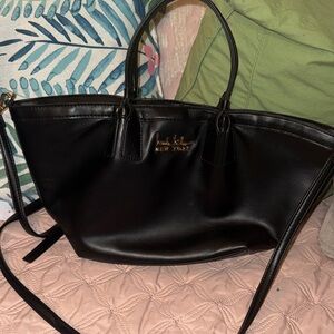 Nicole Miller Elegant Black Tote with Gold Logo